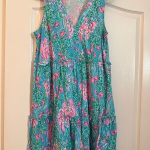 Lilly Pulitzer Vibrant Sleeveless Floral Dress
